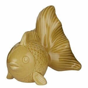KOI kerámia dekor hal , mustársárga kép