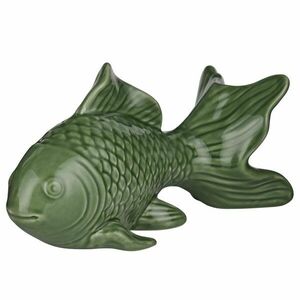 KOI kerámia dekor hal , zöld kép