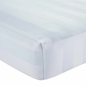 Fehér gumis szatén lepedő 150x200 cm So Soft Satin Stripe – Catherine Lansfield kép