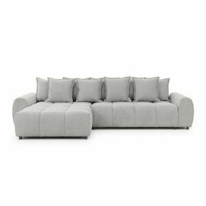 Világosszürke sarokkanapé (bal oldali-heverő résszel) Albane – Ropez kép