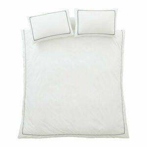 Fehér kétszemélyes háromrészes pamut-perkál ágyneműhuzat 200x200 cm Contrast Trim – Bianca kép