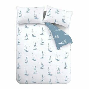 Kék egyszemélyes ágyneműhuzat 135x200 cm Salcombe Boats – Catherine Lansfield kép