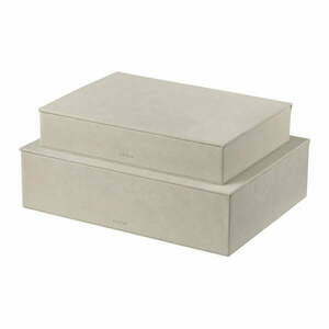 Bézs fedeles műbőr tárolódoboz szett 2 db-os 40x30x11 cm Sahla – Blomus kép