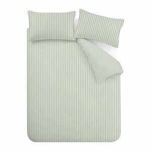 Zöld kétszemélyes háromrészes ágyneműhuzat 200x200 cm Epping Textured Stripe – Catherine Lansfield kép