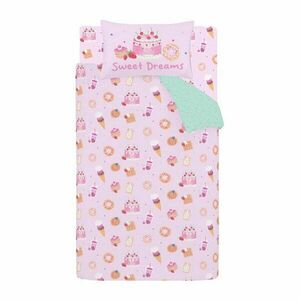 Rózsaszín egyszemélyes gyerek ágyneműhuzat 135x200 cm Sweet Treats – Catherine Lansfield kép