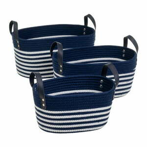 Textil tárolókosár szett 3 db-os 38x22x20 cm – Casa Selección kép