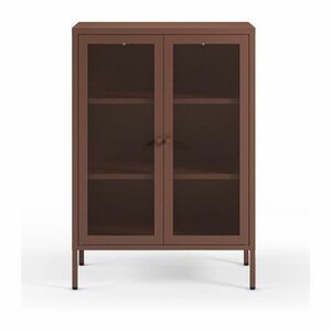 Borvörös fém szekrény 70x100x40 cm Fayna – Marckeric kép