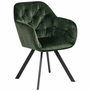 Zöld kárpitozott karfás étkezőfotel Lola – Actona kép