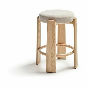 Bézs-világos natúr színű kőrisfa bárszék (ülésmagasság 65 cm) Granite – Kave Home kép