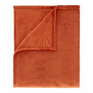 Narancssárga mikroplüss takaró 130x170 cm Raschel Velvet – Catherine Lansfield kép