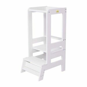 Fehér borovi fenyő tanulótorony Montessori – Meowbaby kép