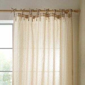 Bézs függöny 140x183 cm Zanzibar Woven Stripe – Pineapple Elephant kép