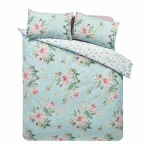 Kék egyszemélyes ágyneműhuzat 135x200 cm Avebury Floral – Catherine Lansfield kép