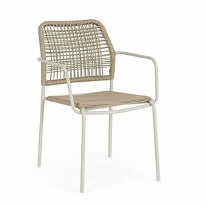 Bézs-natúr színű fém kerti szék Jable – Bizzotto kép