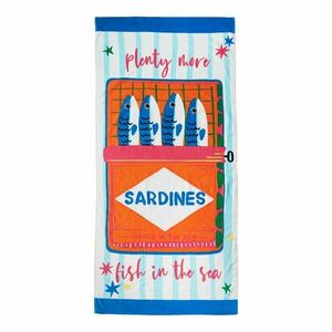 Pamut strandtörölköző 76x160 cm Sardines – Catherine Lansfield kép
