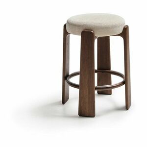 Bézs-sötét natúr színű kőrisfa bárszék (ülésmagasság 65 cm) Granite – Kave Home kép