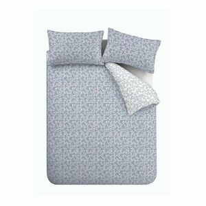 Kék kétszemélyes-hosszabbított háromrészes pamut-perkál ágyneműhuzat 230x220 cm Shadow Leaves – Bianca kép