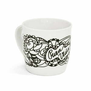 Fehér-fekete bögre 260 ml Pura Vida – Bonami kép