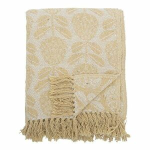 Sárga pamutkeverék takaró 130x155 cm Pratello – Bloomingville kép