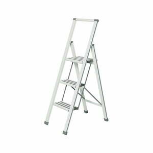 Fehér fém háztartási létra 127 cm – Wenko kép