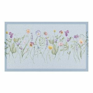 PVC lábtörlő 40x70 cm Blue Wild Flowers – Artsy Doormats kép