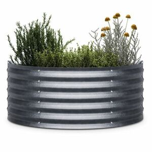 Blumfeldt High Grow Half Circle, félkör alakú magaságyás, 105x43x60 cm, hullámos acéllemezből, egyszerű összeszerelés, rozsda- és fagyálló kép