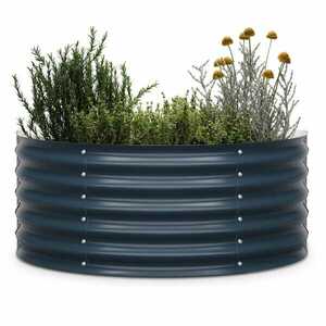 Blumfeldt High Grow Half Circle, félkör alakú magaságyás, 105x43x60 cm, hullámos acéllemezből, egyszerű összeszerelés, rozsda- és fagyálló kép