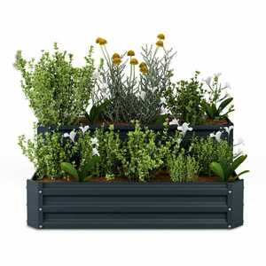 Blumfeldt High Grow magaságyás, 2 szint, időjárásálló, korrózióálló, robusztus, 405 L kép