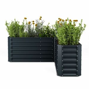 Blumfeldt High Grow magaságyás, L alak, időjárásálló, korrózióálló, robusztus, 742 L kép