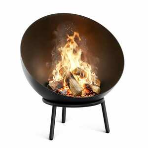 Blumfeldt Fireball alacsony tűzálló tál | Rozsdamentes | Borulásbiztos | Masszív | 66 cm | Fekete kép