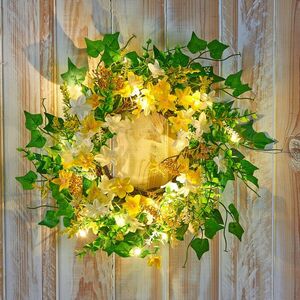LED-es százszorszépkoszorú, művirág kép