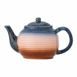 Kék-narancssárga kerámia teáskanna szűrővel 890 ml Tatum – Bloomingville kép