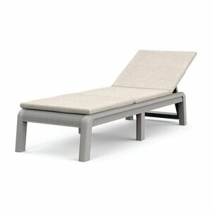 Bézs műanyag-párnázott állítható-összecsukható kerti napozóágy Atlas – Keter kép