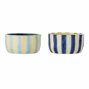 Sárga-kék kerámia tálka szett 4 db-os 300 ml Phoenix – Bloomingville kép