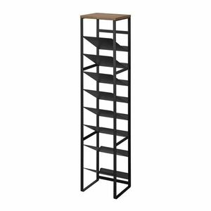 Fekete fém bortartó polcos állvány, palackok száma 16 20x88, 5x19 cm Tower – YAMAZAKI kép