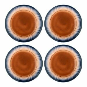 Kék-narancssárga kőedény tányér készlet 4 db-os ø 27 cm Tatum – Bloomingville kép