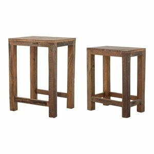 Újrahasznosított fa tárolóasztal szett 2 db-os 40x36 cm Galen – Bloomingville kép