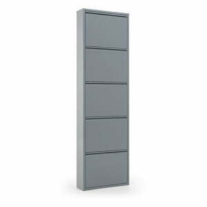 Szürke fém billenő ajtós cipőtartó 50x169x15 cm Ode – Kave Home kép