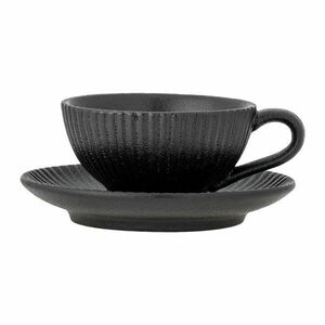 Fekete kerámia csésze cappucinóhoz 200 ml Neri – Bloomingville kép