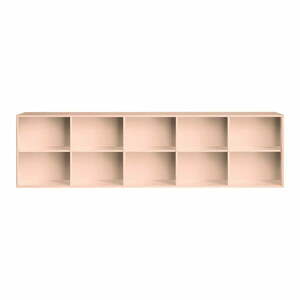 Világos rózsaszín függő könyvespolc 220x61x42 cm Mistral – Hammel Furniture kép