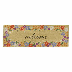 Kókuszrost lábtörlő 40x120 cm Welcome Floral – Artsy Doormats kép