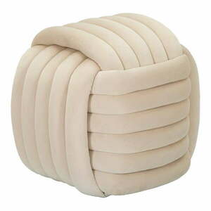 Krémszínű bársony puff Softy – Mauro Ferretti kép