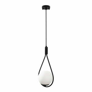 Fekete függőlámpa üveg búrával Sessiz – Opviq lights kép