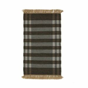 Fekete kétoldalas-kézi szövésű szőnyeg 60x90 cm Barani – Kave Home kép