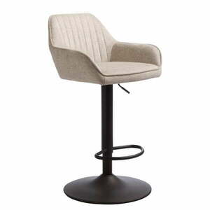 Bézs kárpitozott állítható magasságú-karfás bárszék (ülésmagasság 65 cm) Nolan – Unique Furniture kép