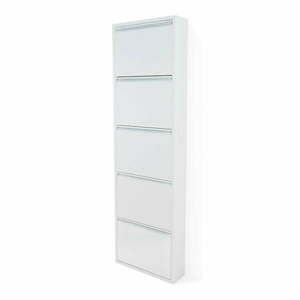 Fehér fém billenő ajtós cipőtartó 50x169x15 cm Billy – Spinder Design kép