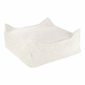 Krémszínű kordbársony gyerek babzsákfotel Square – Wigiwama kép