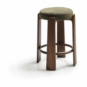 Zöld-sötét natúr színű kőrisfa bárszék (ülésmagasság 75 cm) Granite – Kave Home kép