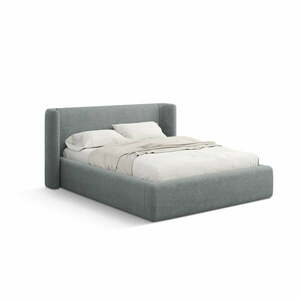 Sötétszürke kárpitozott ágyneműtartós franciaágy ágyráccsal 160x200 cm Jason – Windsor & Co Sofas kép