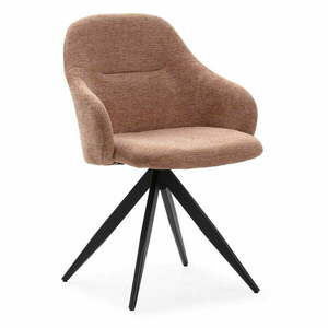 Világosbarna kárpitozott karfás étkezőfotel szett 2 db-os Tamara – Marckeric kép